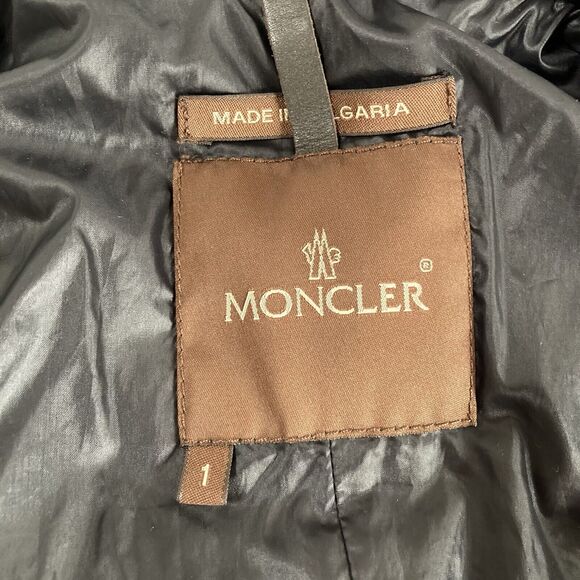 MONCLER Women's Black Quilted Down Puffer Long Jacket Size 1/US S - Picture 15 of 16